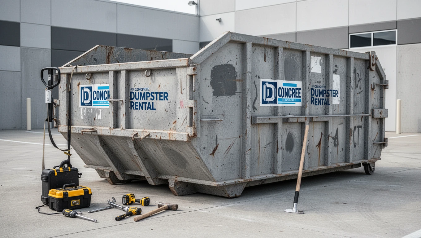 Concrete Dumpster Rental